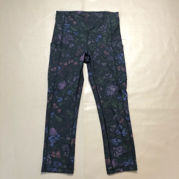 lululemon athletica Pants - Lululemon Athletica Floral Crop Legging pant 4